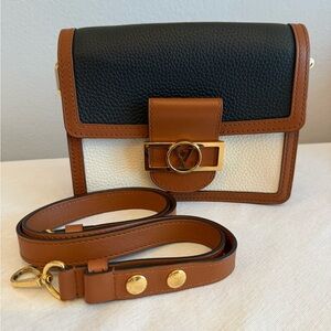 Louis Vuitton Mini Dauphine Black and Brown Leather Bag